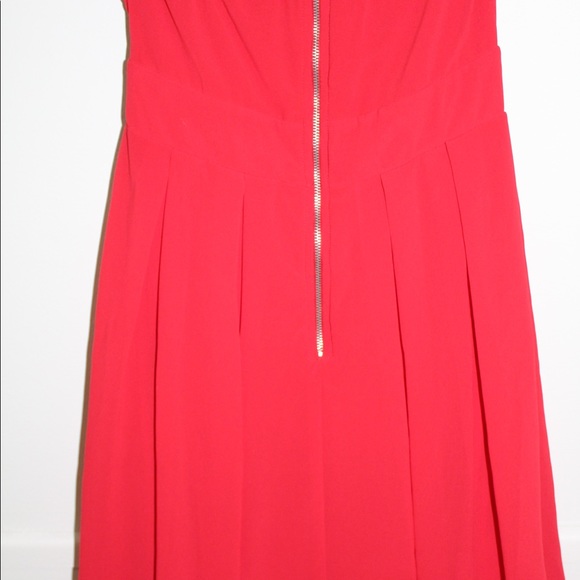 TFNC London Strapless Red Chiffon Dress - Picture 7 of 7